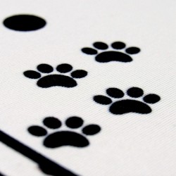 Détail tapis de souris chat  noir et blanc, présentation, Tribu de chats