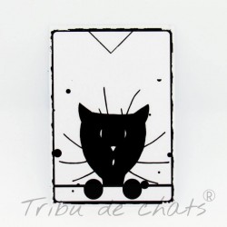 Marque Page Papier Motif Chat Noir Et Blanc Tribu De Chats