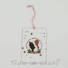 Etiquettes cadeaux de Noël, chat avec bonnet de Père Noël, Tribu de chats