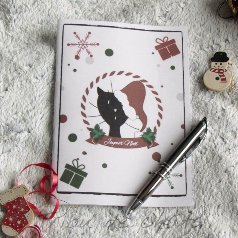 Carnet de notes de Noël, chat Père-Noël, A5, exemple, Tribu de chats