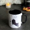 Mug chat, silhouette de chat noir s'étirant, Tribu de chats
