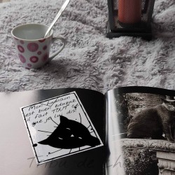 Marque page chat noir plastifié, Tribu de chats