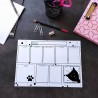 Planning chat effaçable, motif tête de chat, Tribu de chats