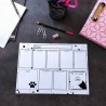 Planning chat effaçable, motif tête de chat et humour, Tribu de chats