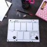 Planning chat effaçable, motif tête de chat et humour, Tribu de chats
