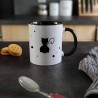 Mug chat, silhouette de chat noir assis, Tribu de chats
