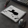 Tapis de souris silhouette de chat, noir et blanc, Tribu de chats
