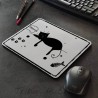 Tapis de souris silhouette de chat, noir et blanc, Tribu de chats