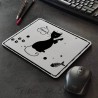 Tapis de souris silhouette de chat, noir et blanc, Tribu de chats