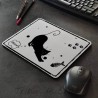Tapis de souris silhouette de chat, noir et blanc, Tribu de chats