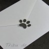 Papier à lettre tête de chat noir et texte humour, A4 noir et blanc, enveloppe et autocollant patte de chat