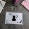 Sous-main de bureau silhouette de chat noir, A4 noir et blanc, Tribu de chats