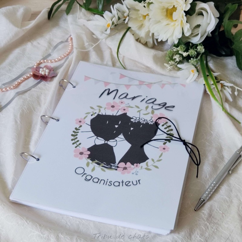 Carnet organisateur mariage chats, boutique mariage chat
