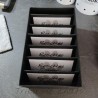 Boîte à recettes chat, tête chat noir, carton, noir et blanc, Tribu de chats
