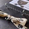 Accroche-torchons chat, tête de chat, bois, noir et blanc, Tribu de chats