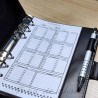 Recharge agenda chat, pages semaine, tête de chat, noir et blanc, Tribu de chats