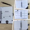 Agenda relié chat noir, hebdomadaire, noir et blanc, Tribu de chats