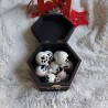 Boules de Noël patte de chat, verre noir et blanc, Tribu de chats