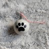 Boule de Noël patte de chat, verre noir et blanc, Tribu de chats