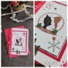 6 Cartes de Noël chat, rouge, vert et blanc, Tribu de chats