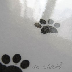 Calendrier chat 2024, silhouette chat noir, papier plastifié recto verso, Tribu de chats