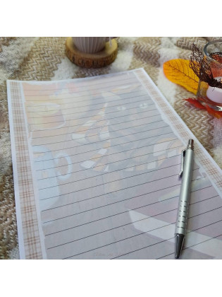 Papier à lettre hyggelig motif chat et automne, Tribu de chats