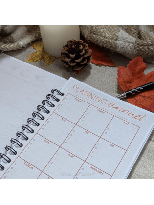 Agenda relié hyggelig motif chat et automne, Tribu de chats