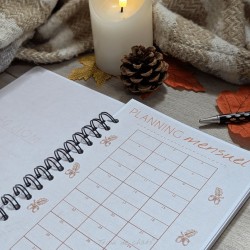 Agenda relié hyggelig motif chat et automne, Tribu de chats