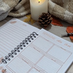Agenda relié hyggelig motif chat et automne, Tribu de chats