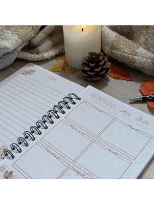 Agenda relié hyggelig motif chat et automne, Tribu de chats