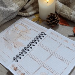 Agenda relié hyggelig motif chat et automne, Tribu de chats
