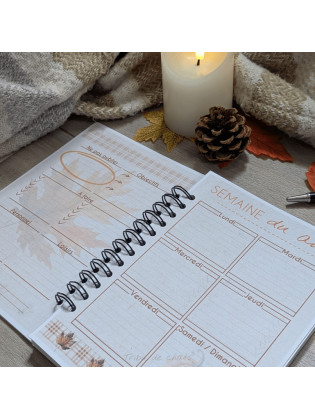 Agenda relié hyggelig motif chat et automne, Tribu de chats