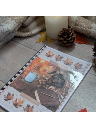 Carnet de notes chat et automne cosy - Illustration et artisanat |Tribu de chats