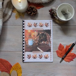 Carnet de notes hyggelig motif chat et automne, Tribu de chats