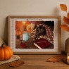 Affiche décorative chat et automne hygge, Tribu de chats
