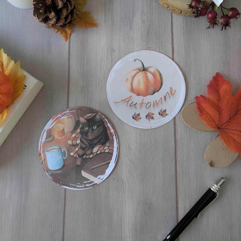 Stickers chat et automne cosy, boutique Tribu de chats Stickers chat et automne cosy, boutique Tribu de chats