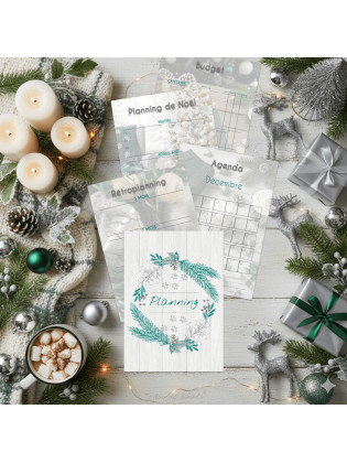 Planner de Noël chat et Noël cosy - Téléchargement immédiat |Tribu de chats