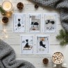 Cartes de voeux “Chats noirs & hiver Hygge” – Illustration à l’aquarelle, création artisanale | Tribu de chats