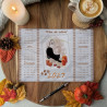 Calendrier 2027 “Chat noir & Automne hygge” – Illustration à l’aquarelle, création artisanale | Tribu de chats