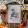 Papier à lettre “Chat noir & Automne hygge”, loisir – Illustration à l’aquarelle, création artisanale | Tribu de chats