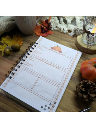 Agenda “Chat noir & Automne hygge” – Illustration à l’aquarelle, création artisanale | Tribu de chats