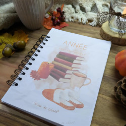 Agenda “Chat noir & Automne hygge” – Illustration à l’aquarelle, création artisanale | Tribu de chats