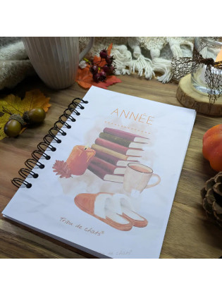 Agenda “Chat noir & Automne hygge” – Illustration à l’aquarelle, création artisanale | Tribu de chats