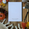 Carnet de notes “Chat noir & Automne hygge” – Illustration à l’aquarelle, création artisanale | Tribu de chats