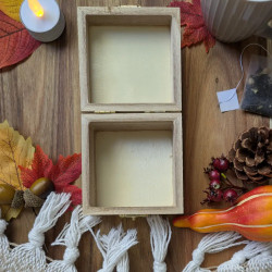 Boîte “Chat noir & Automne hygge” – Illustration à l’aquarelle, création artisanale | Tribu de chats